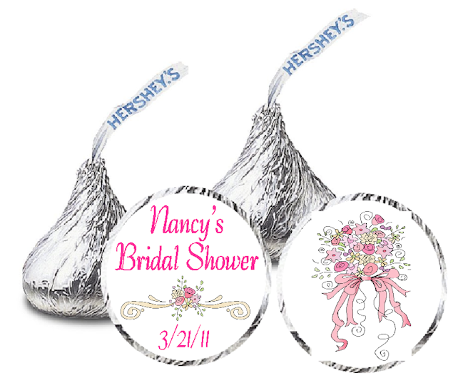 Hersheys Kiss Bridal Shower Labels